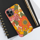 Groovy Retro Flower Power Vintage Inspired Pattern Smart Phones Tough Phone Cases Phone Case iPhone 12 Pro Mid Century Modern Gal
