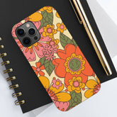 Groovy Retro Flower Power Vintage Inspired Pattern Smart Phones Tough Phone Cases Phone Case iPhone 12 Pro Max Mid Century Modern Gal