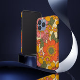 Groovy Retro Flower Power Vintage Inspired Pattern Smart Phones Tough Phone Cases Phone Case iPhone 13 Pro Max Mid Century Modern Gal