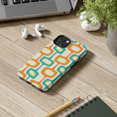 Mid Century Modern Groovy Googie Design, Colorful Smart Phone Touch Cases Phone Case iPhone 14 Mid Century Modern Gal