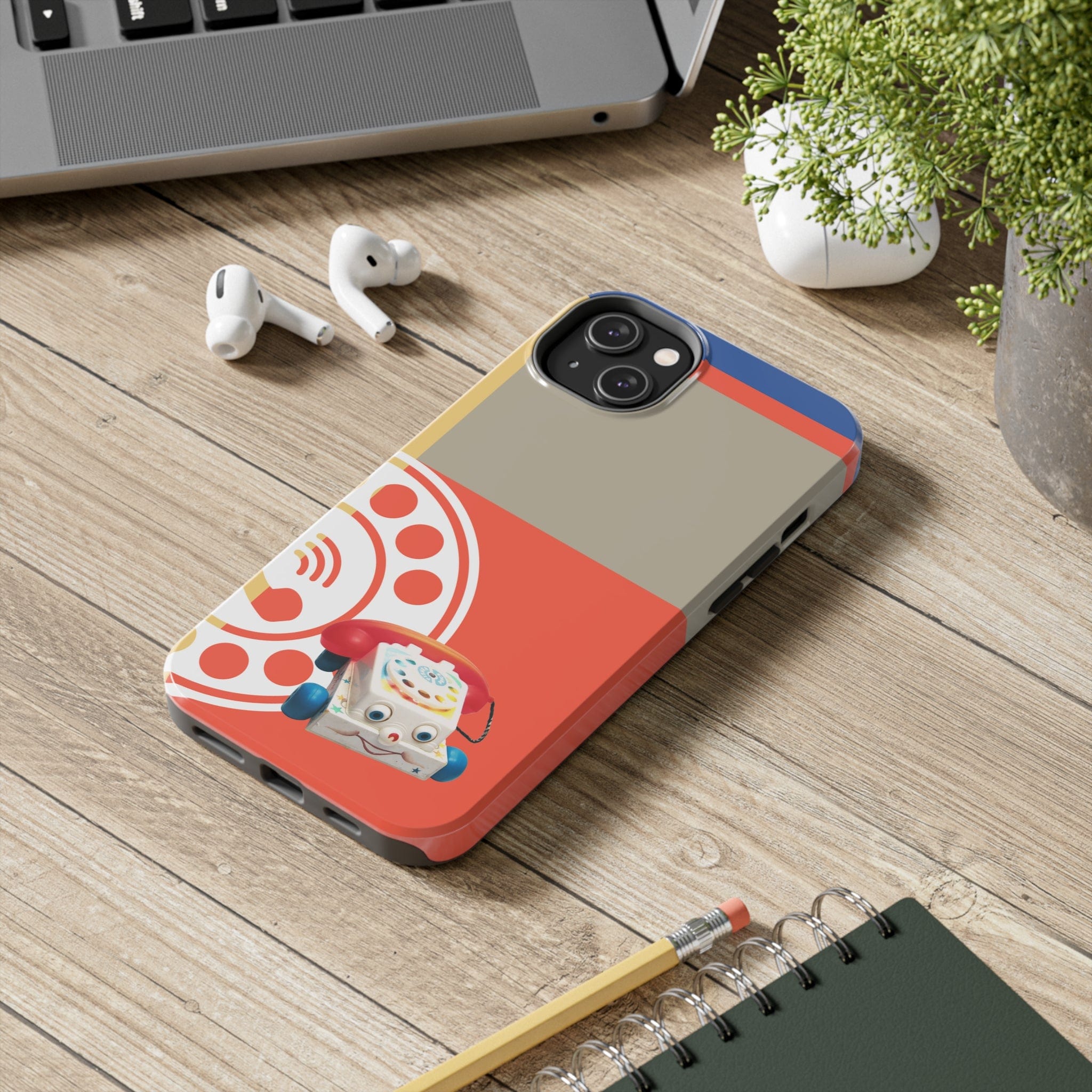 The First Original Phone, Eye Phone, Retro Kitschy Cute Rotary Phone, Tough Phone Cases Phone Case iPhone 14 Plus