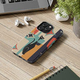 Atomic Cat, Sexton Cat, Mid Mod, Retro Geometric, Starburst Tough Phone Cases Phone Case iPhone 14 Pro Max Mid Century Modern Gal