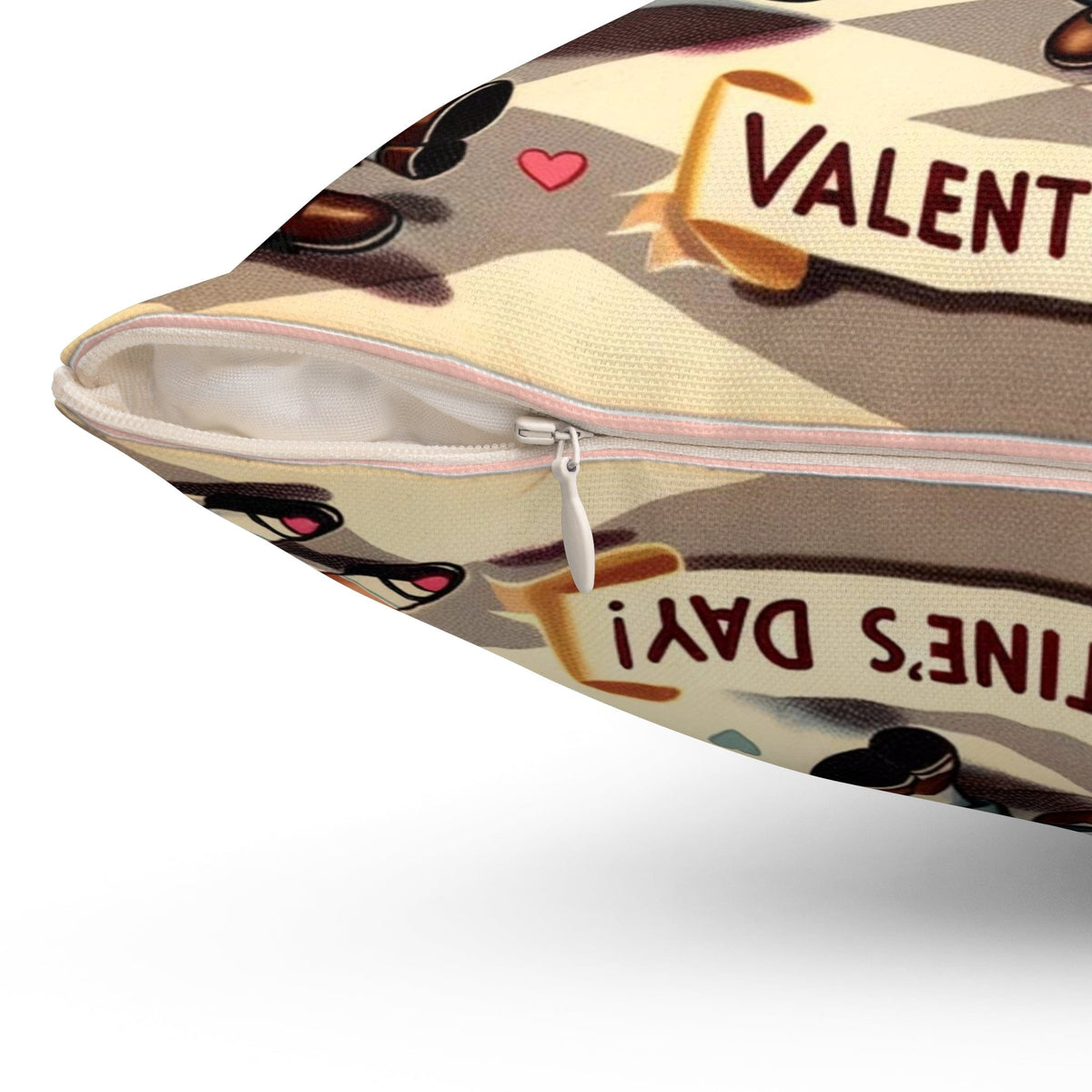 Kitschy Cute Valentine Vintage Mid Mod 50's Kids, Retro Valentine Love Pillow And Insert Home Decor