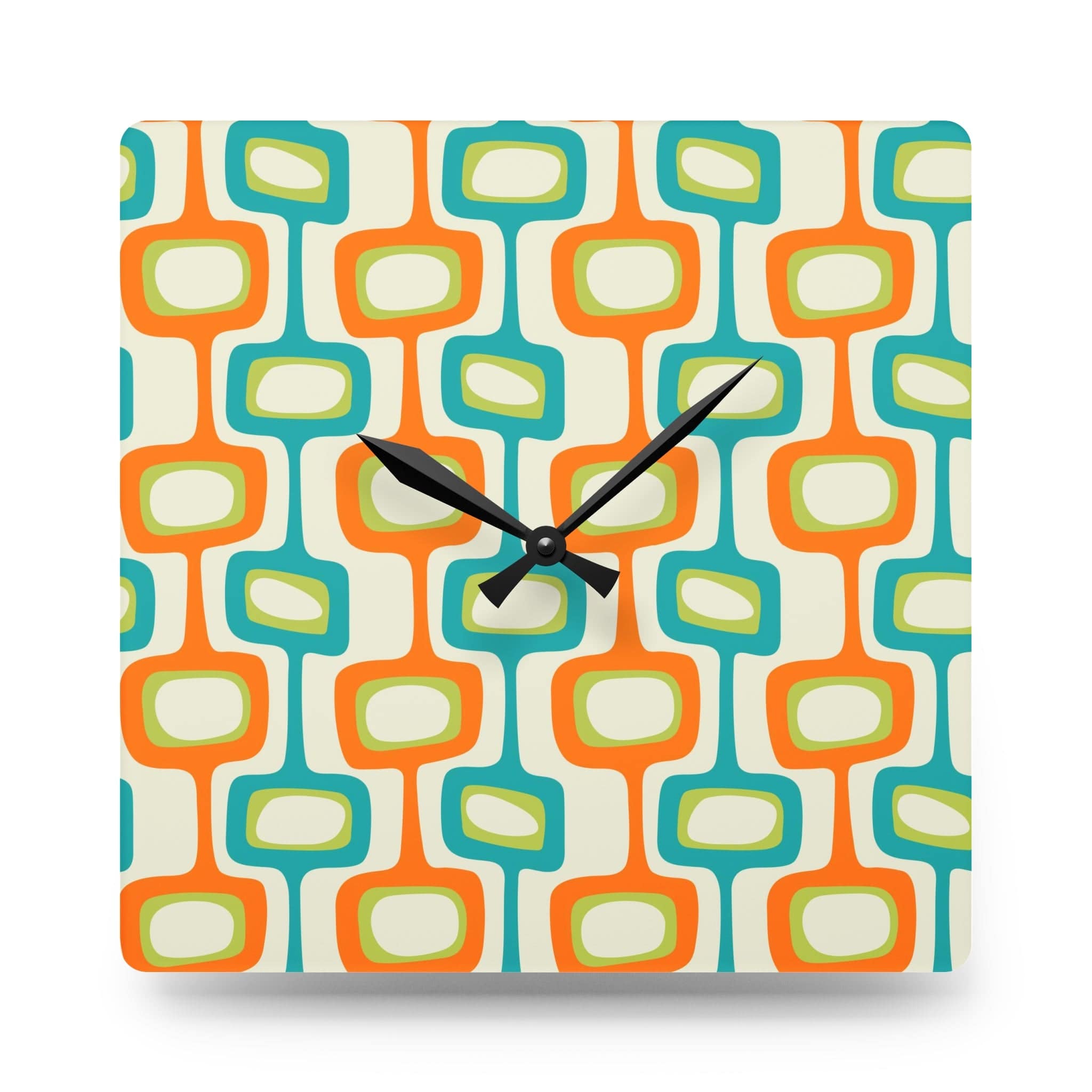 Mid Century Modern Atomic Googie Design Acrylic Wall Clock Home Decor