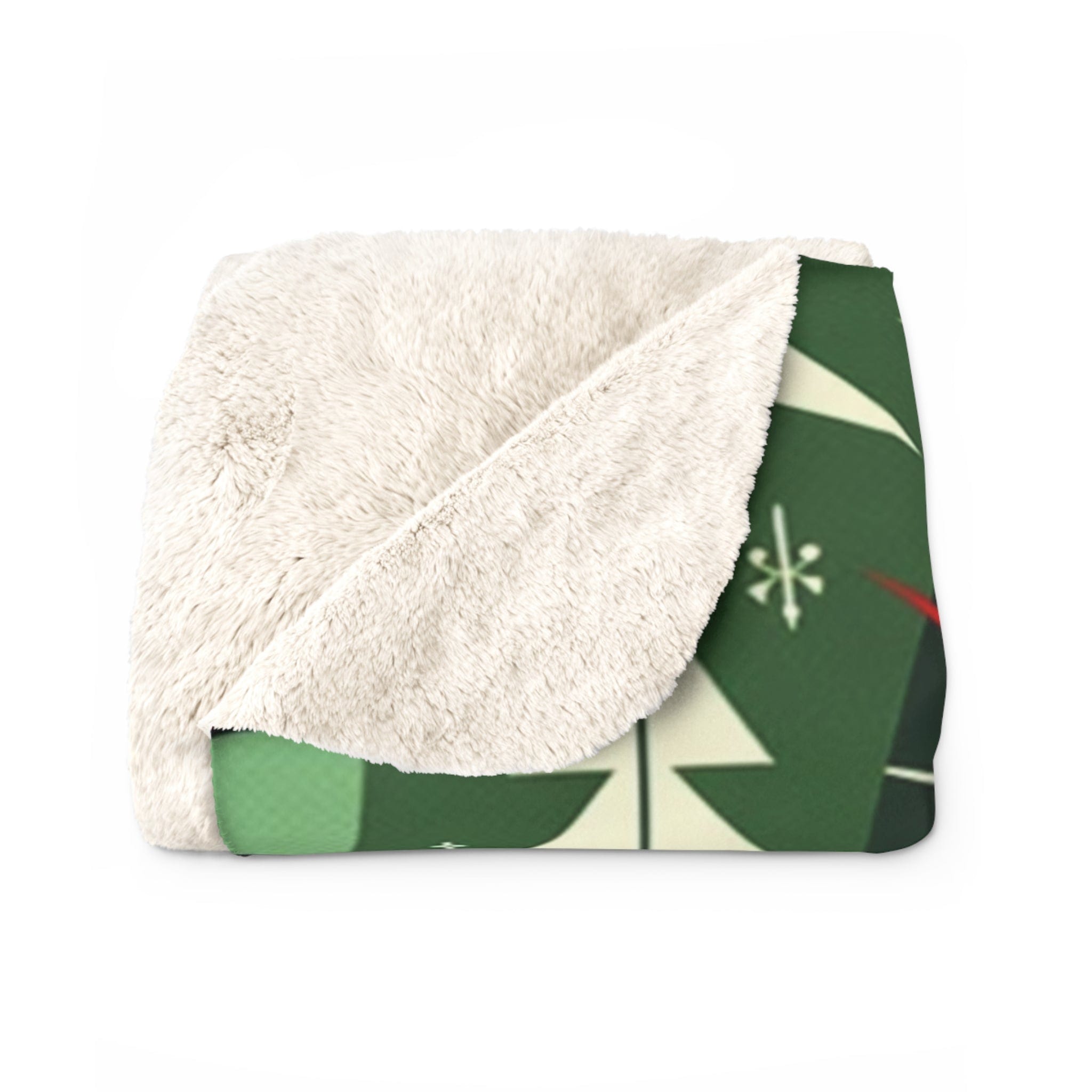 Mid Century Modern Christmas Blanket, Retro Kitsch 50&