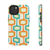 Mid Century Modern Groovy Googie Design, Colorful Smart Phone Touch Cases Phone Case Mid Century Modern Gal