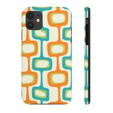 Mid Century Modern Groovy Googie Design, Colorful Smart Phone Touch Cases Phone Case Mid Century Modern Gal