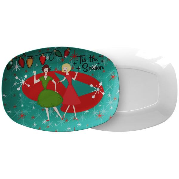 Mid Century Modern Party Platter Gift For Women Couples, Lesbian Christmas Gifts, Retro Party