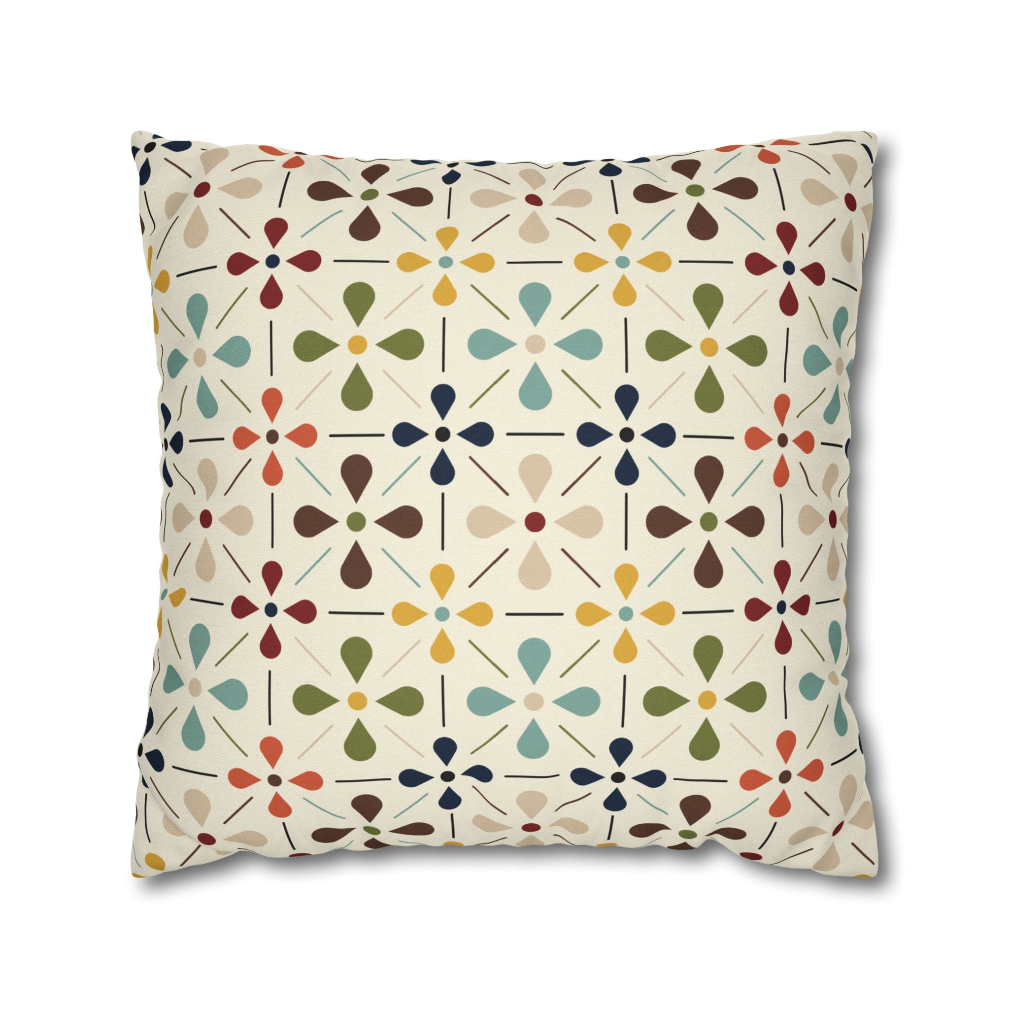 Mid Century Modern Scandinavian Modern Danish Flower, Retro MCM Pillow COVER Home Decor