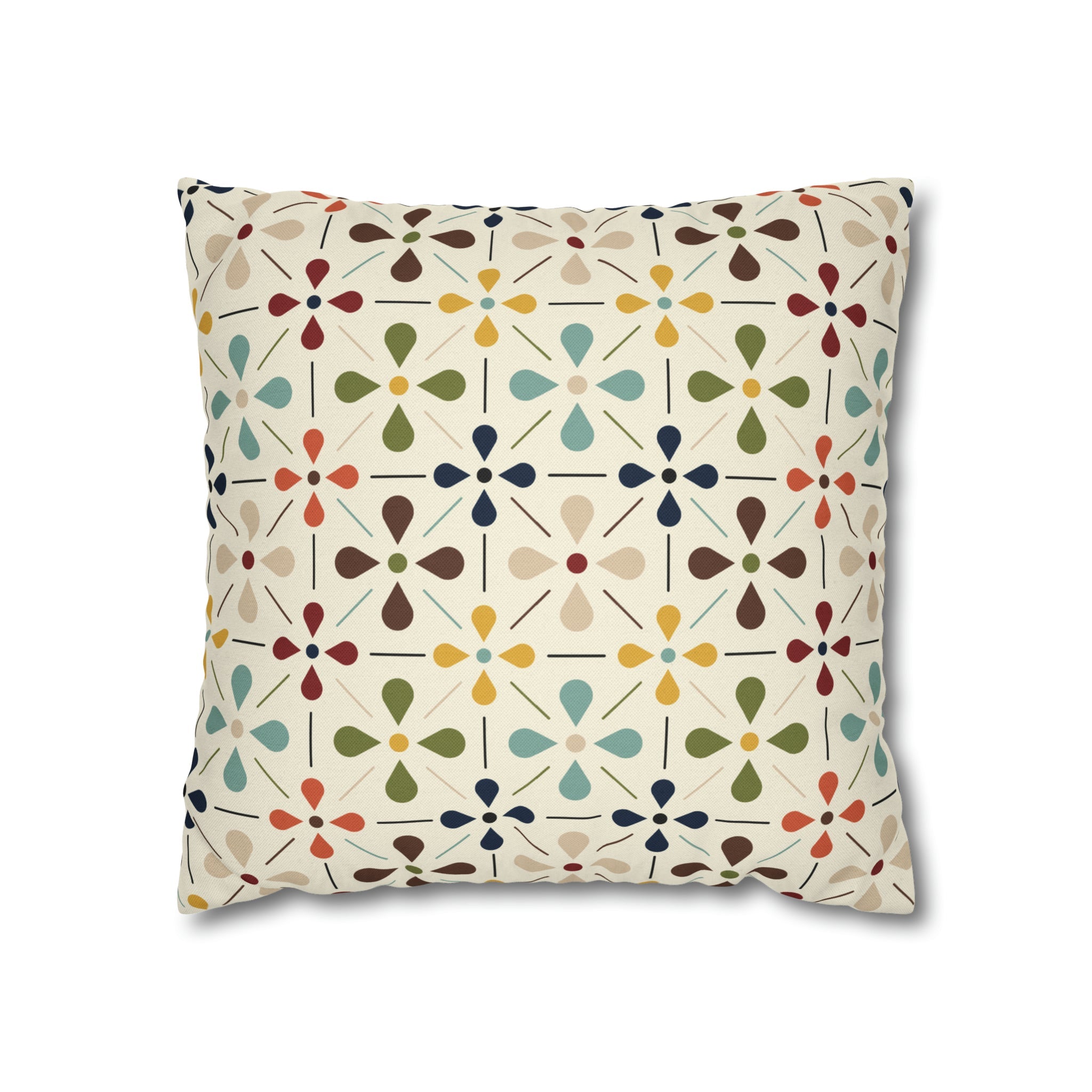 Mid Century Modern Scandinavian Modern Danish Flower, Retro MCM Pillow COVER Home Decor