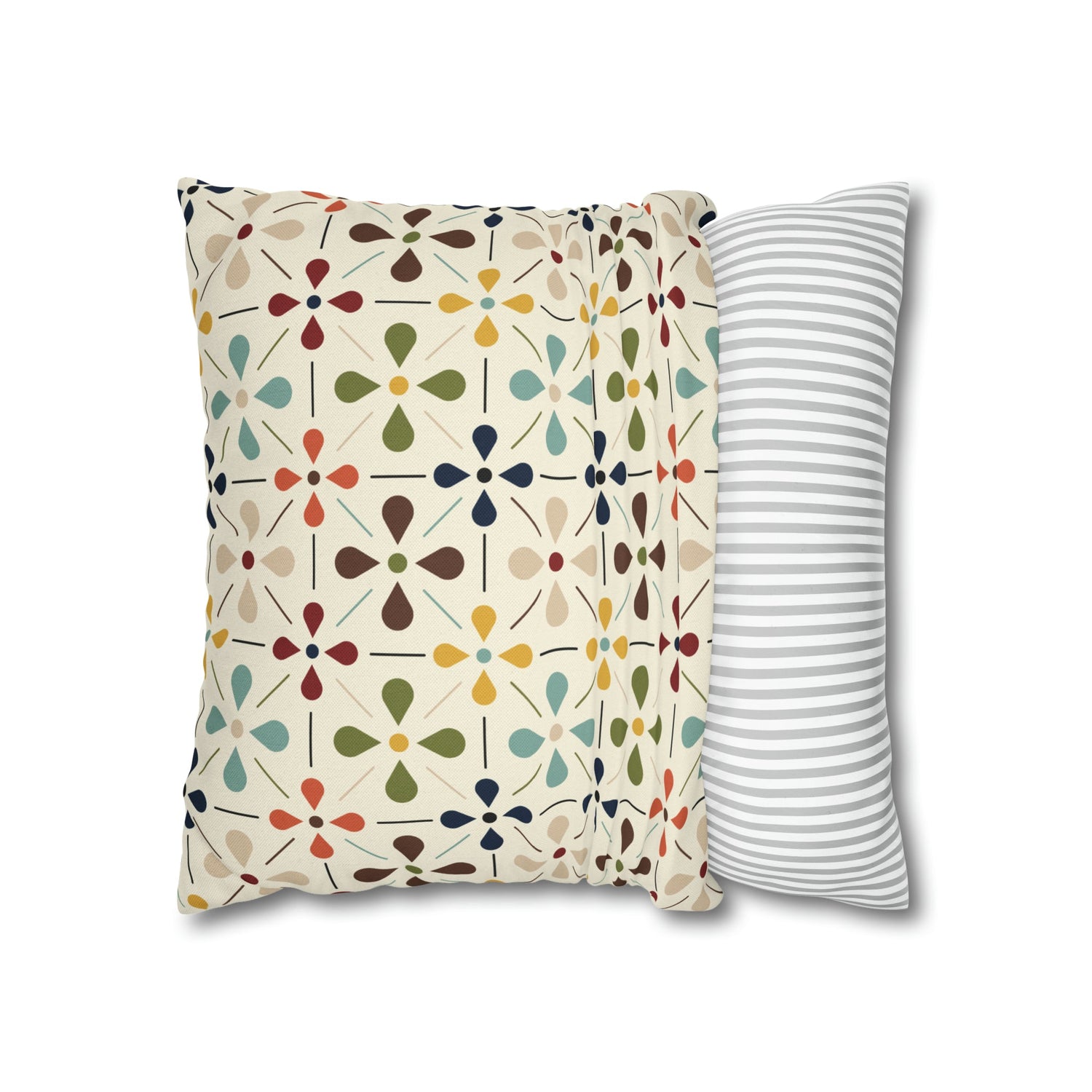 Mid Century Modern Scandinavian Modern Danish Flower, Retro MCM Pillow COVER Home Decor