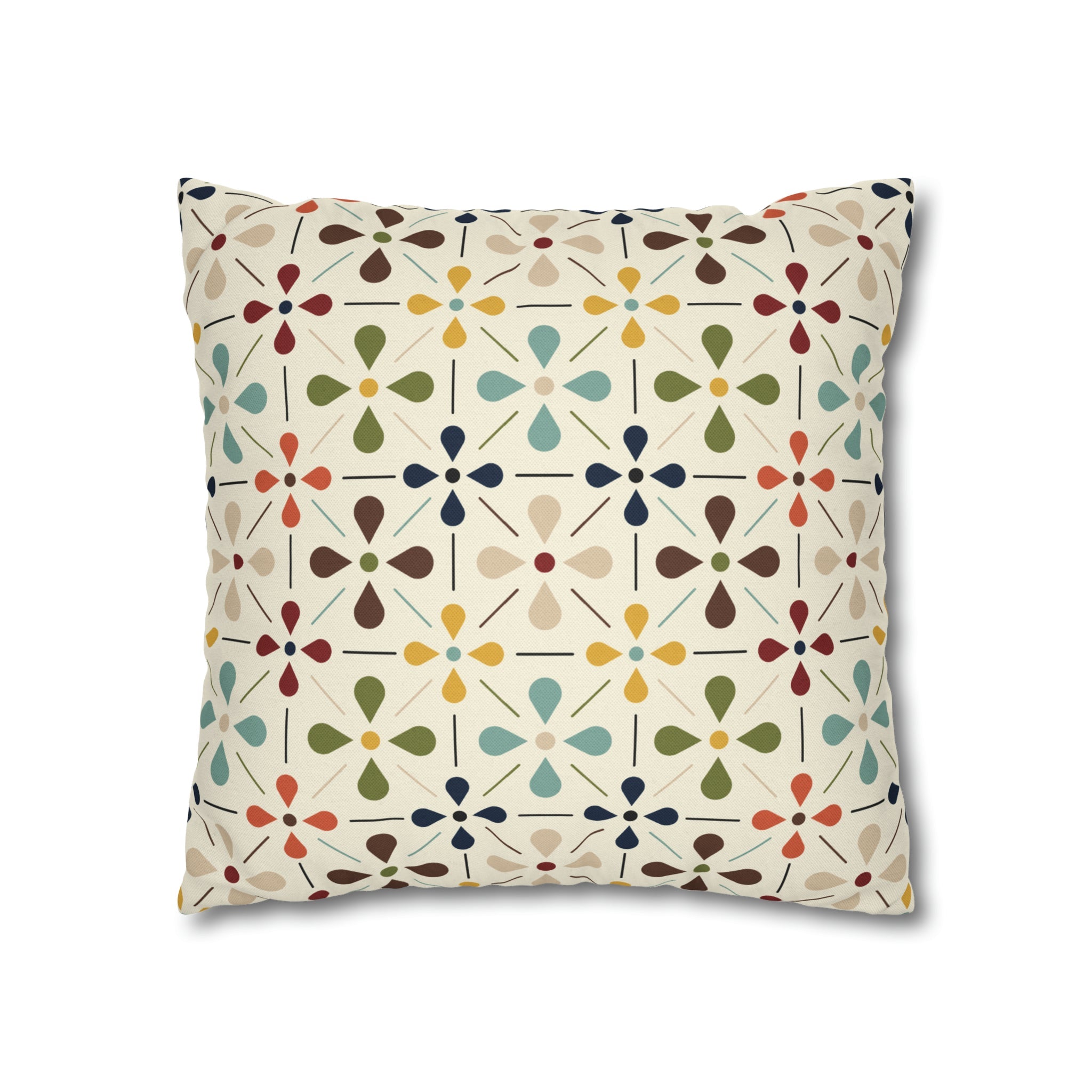 Mid Century Modern Scandinavian Modern Danish Flower, Retro MCM Pillow COVER Home Decor
