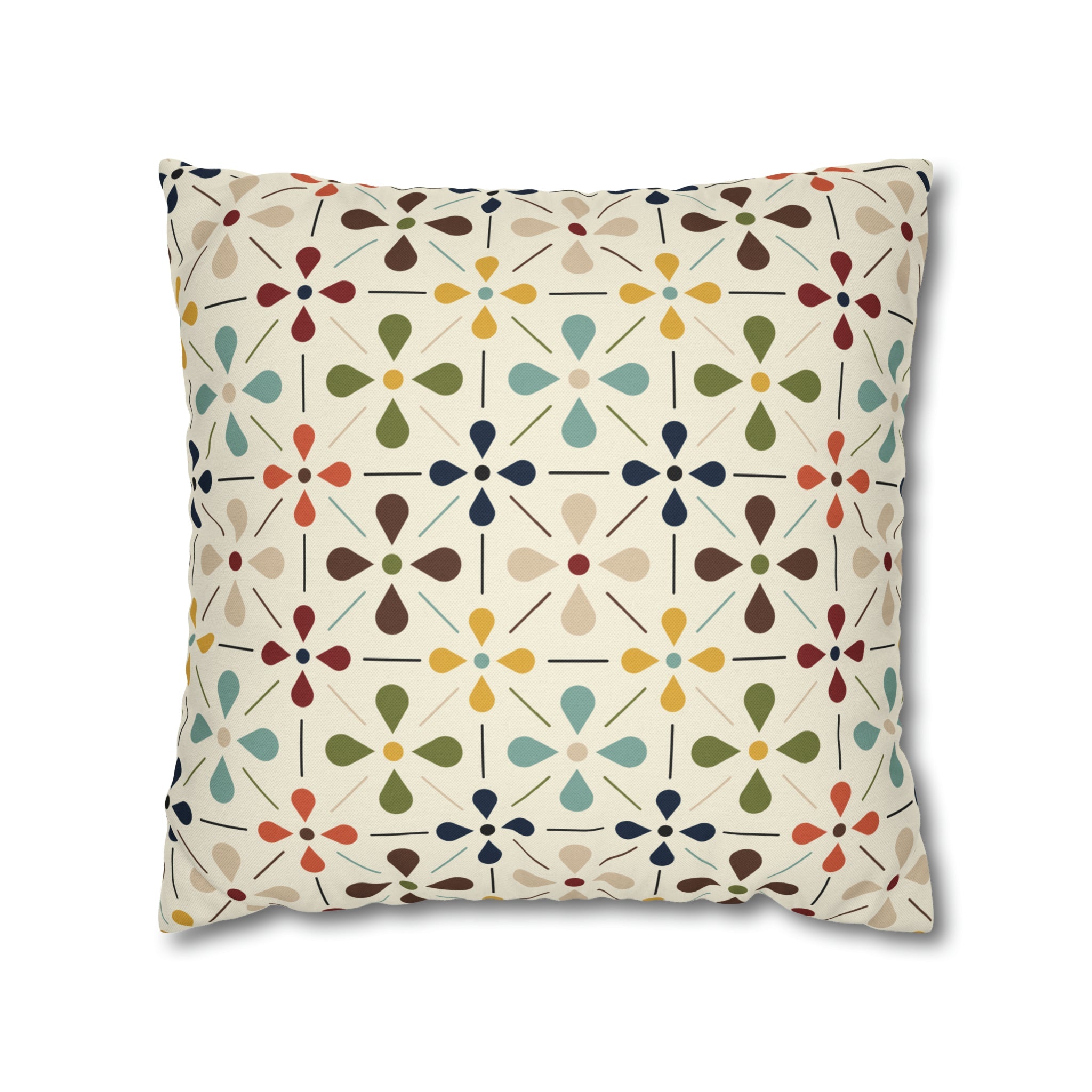 Mid Century Modern Scandinavian Modern Danish Flower, Retro MCM Pillow COVER Home Decor