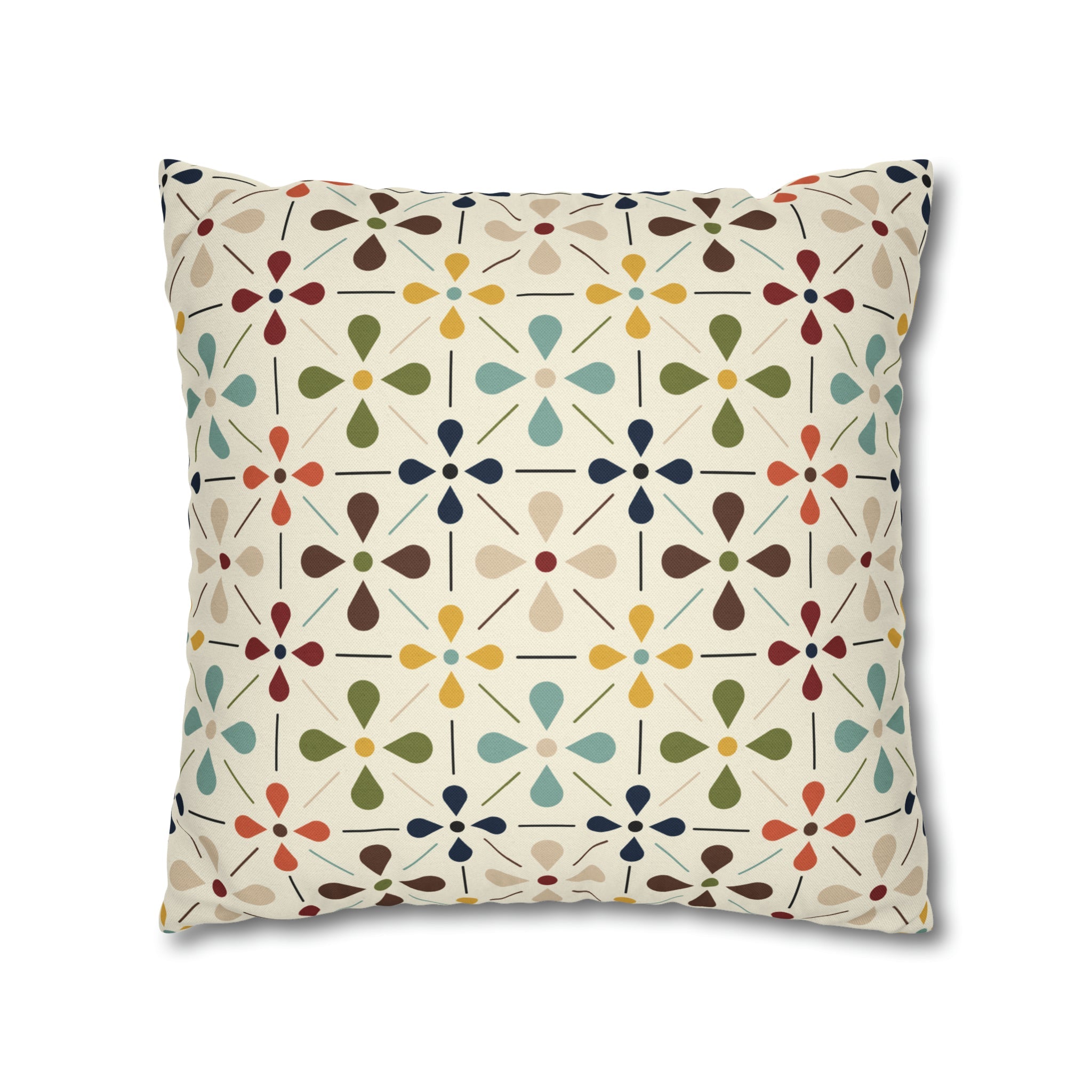 Mid Century Modern Scandinavian Modern Danish Flower, Retro MCM Pillow COVER Home Decor