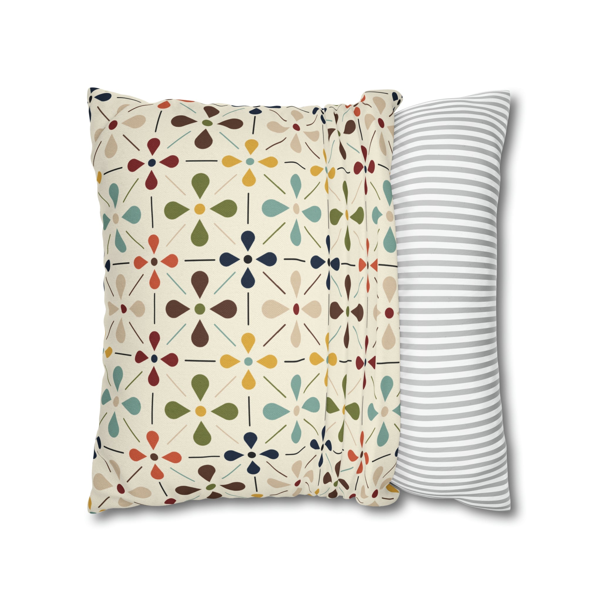 Mid Century Modern Scandinavian Modern Danish Flower, Retro MCM Pillow COVER Home Decor