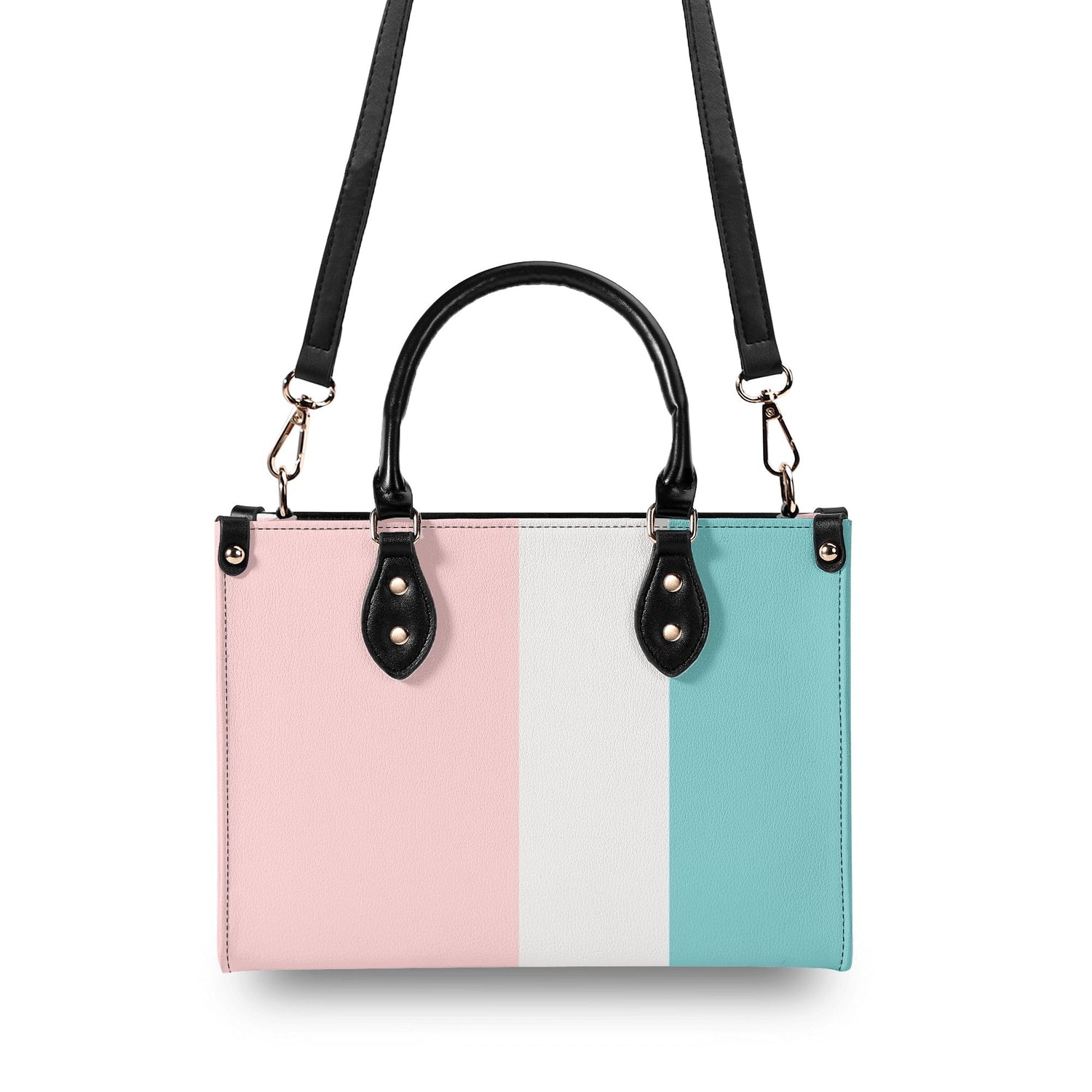 Mid Mod Kitschy Style Retro Typewriter Hand Bag-Shoulder Bag Combo in Pink, Aqua And Blue