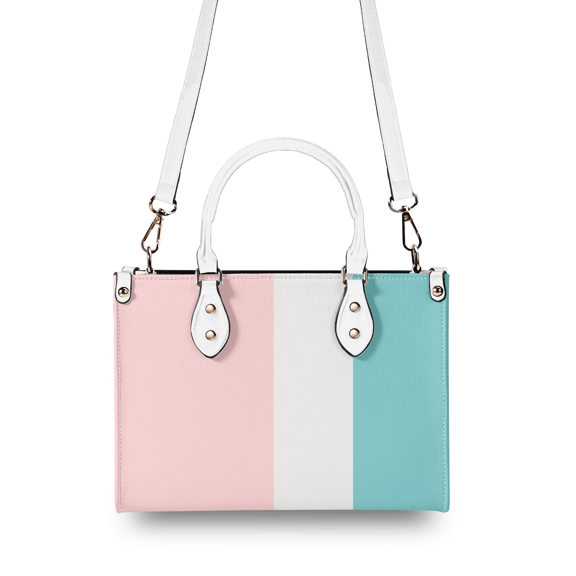 Mid Mod Kitschy Style Retro Typewriter Hand Bag-Shoulder Bag Combo in Pink, Aqua And Blue