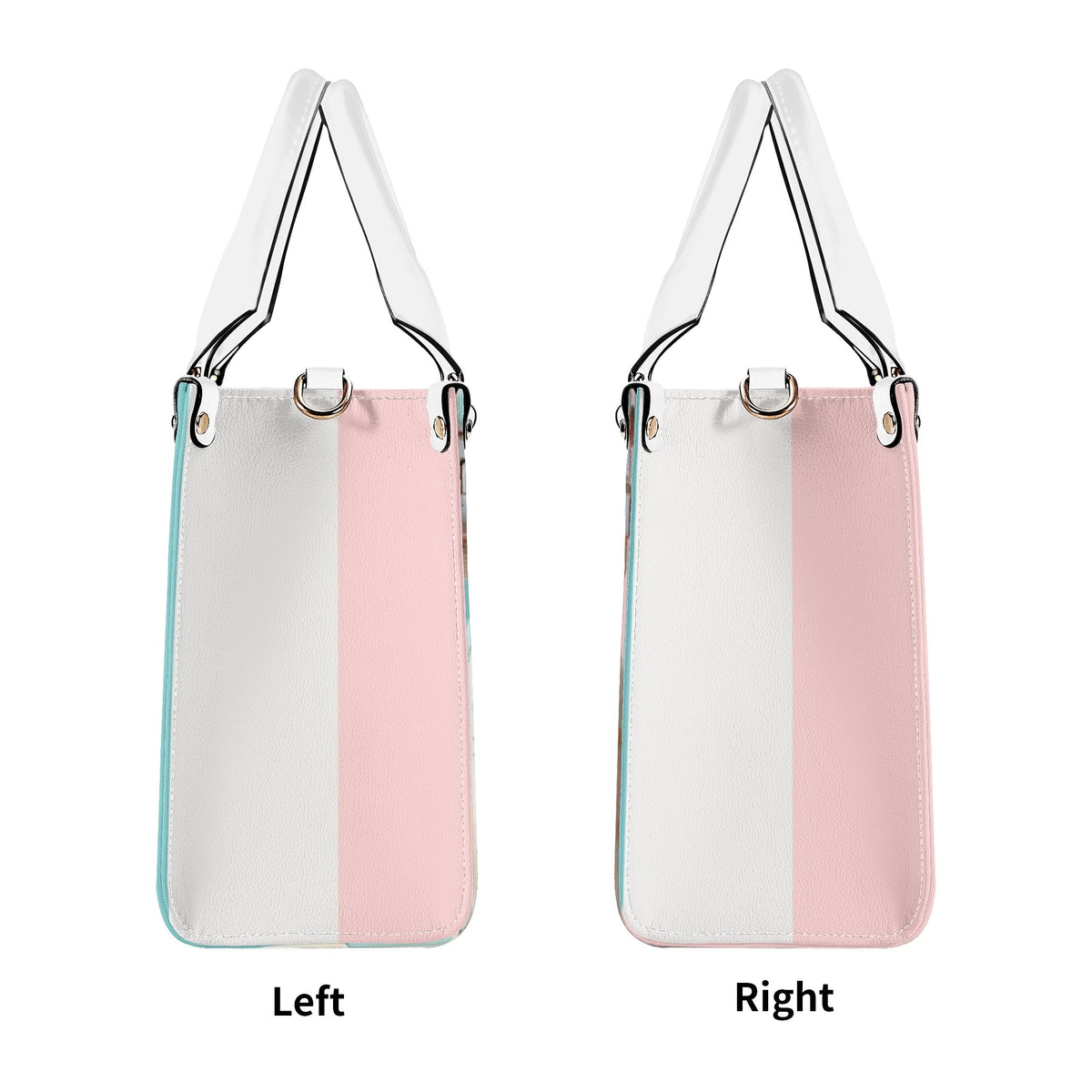 Mid Mod Kitschy Style Retro Typewriter Hand Bag-Shoulder Bag Combo in Pink, Aqua And Blue