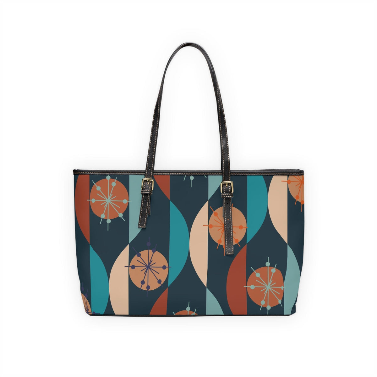 Mod Retro Blue, Aqua, Beige, Starburst MCM Shoulder Bag Bags