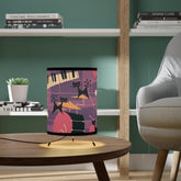 Atomic Cat, Jazzy Snazzy, Mid Century Modern Retro Music Tripod Lamp Home Decor One size / Black Mid Century Modern Gal