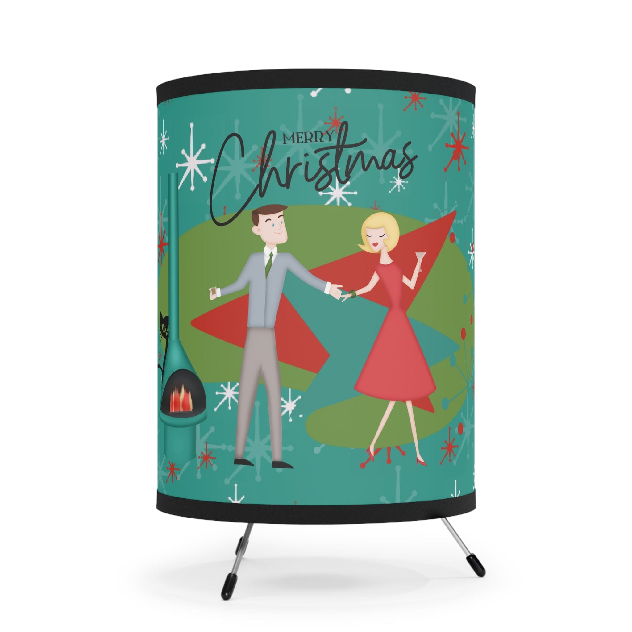 Atomic Christmas Tripod Lamp, Kitschy 50&