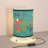 Atomic Christmas Tripod Lamp, Kitschy 50& Mid Century Modern Gal