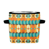 Modern Fabric Storage Bins, For Blankets, Pet Toys, Books, And More One Size / Bold Orange Quilt Storage Bag Mid Century Modern Gal