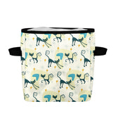 Modern Fabric Storage Bins, For Blankets, Pet Toys, Books, And More One Size / Crazy Cat Boomerangs Quilt Storage Bag Mid Century Modern Gal