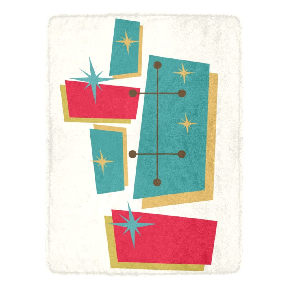 Mid Century Modern Throw Blankets One Size / Mid Mod Minimalist Geometric Design Ultra-Soft Micro Fleece Blanket 60" x 80"(Made in Queen)