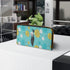 Atomic Cat, Fransican Pattern, Aqua Blue Zipper Wallet Accessories One size / White