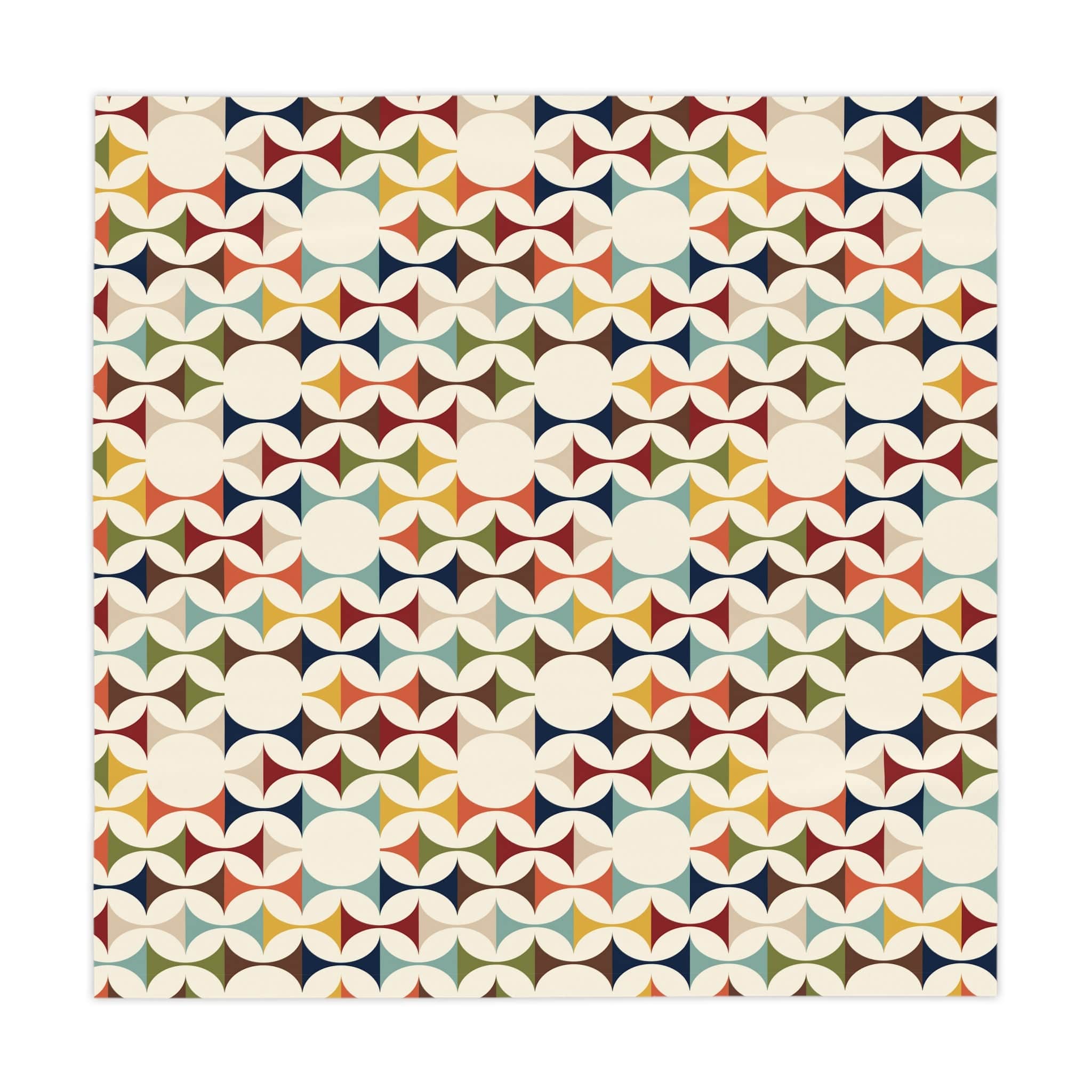 Scandinavian Modern Danish, MCM Retro Tablecloth Home Decor One size / White