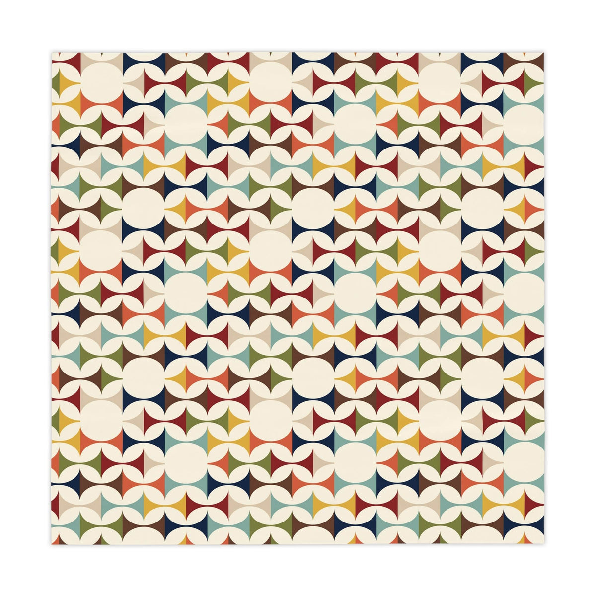 Scandinavian Modern Danish, MCM Retro Tablecloth Home Decor One size / White