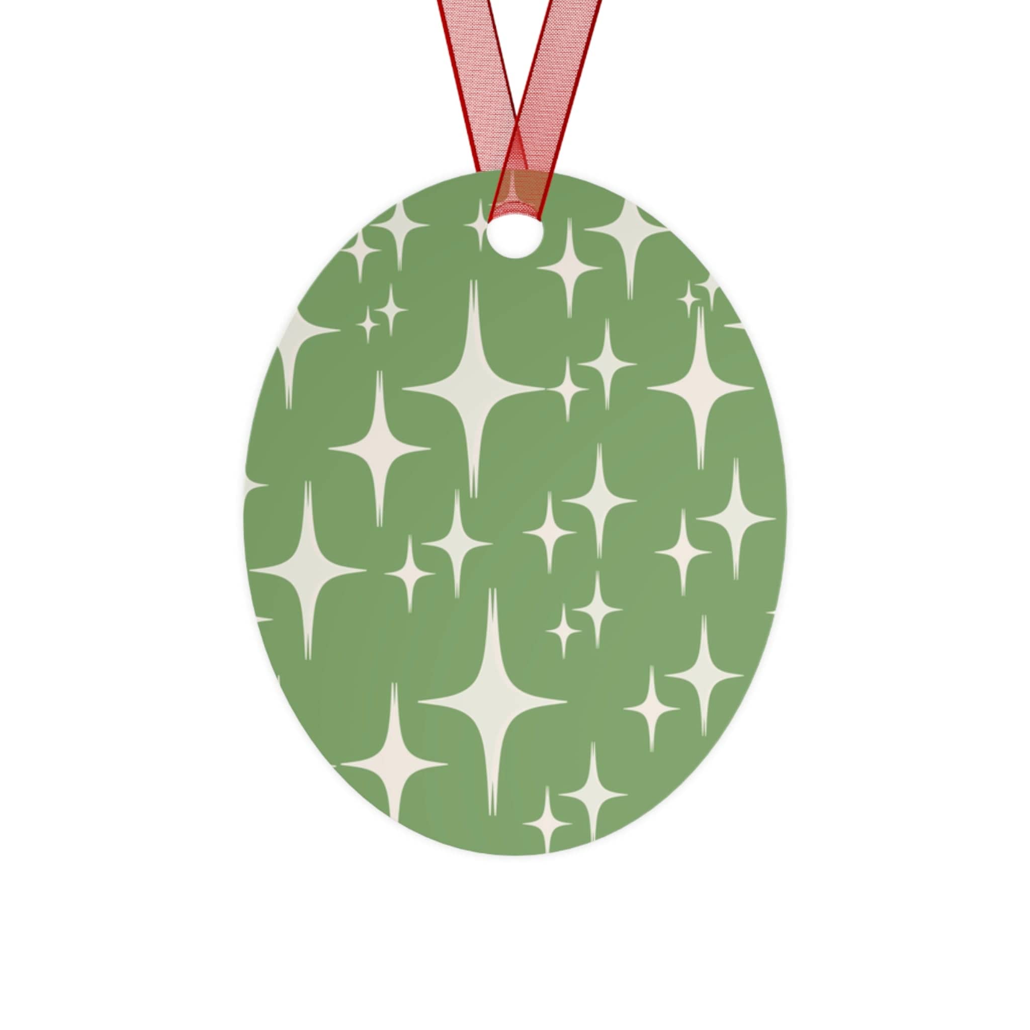 Mid Century Modern Christmas Ornament, Atomic Kitschy Cats, Whimiscal Holiday Kitsch X-Mas Tree Trimmings Home Decor Oval / One Size