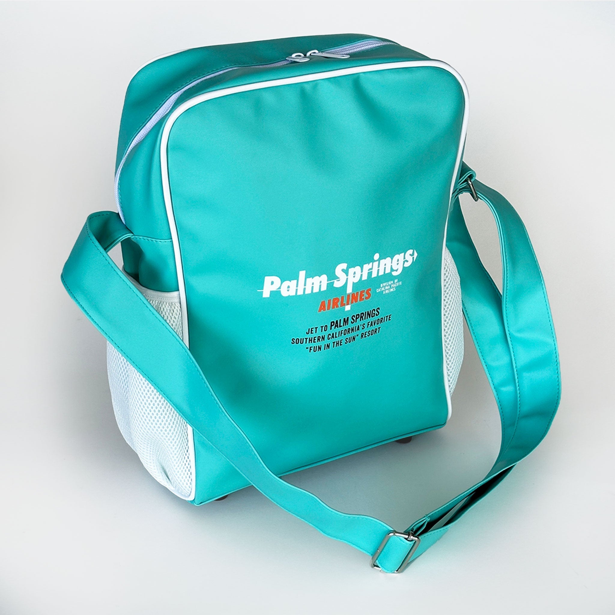 Mid Mod Atomic Aqua Retro Palm Springs Airlines Flight Bag
