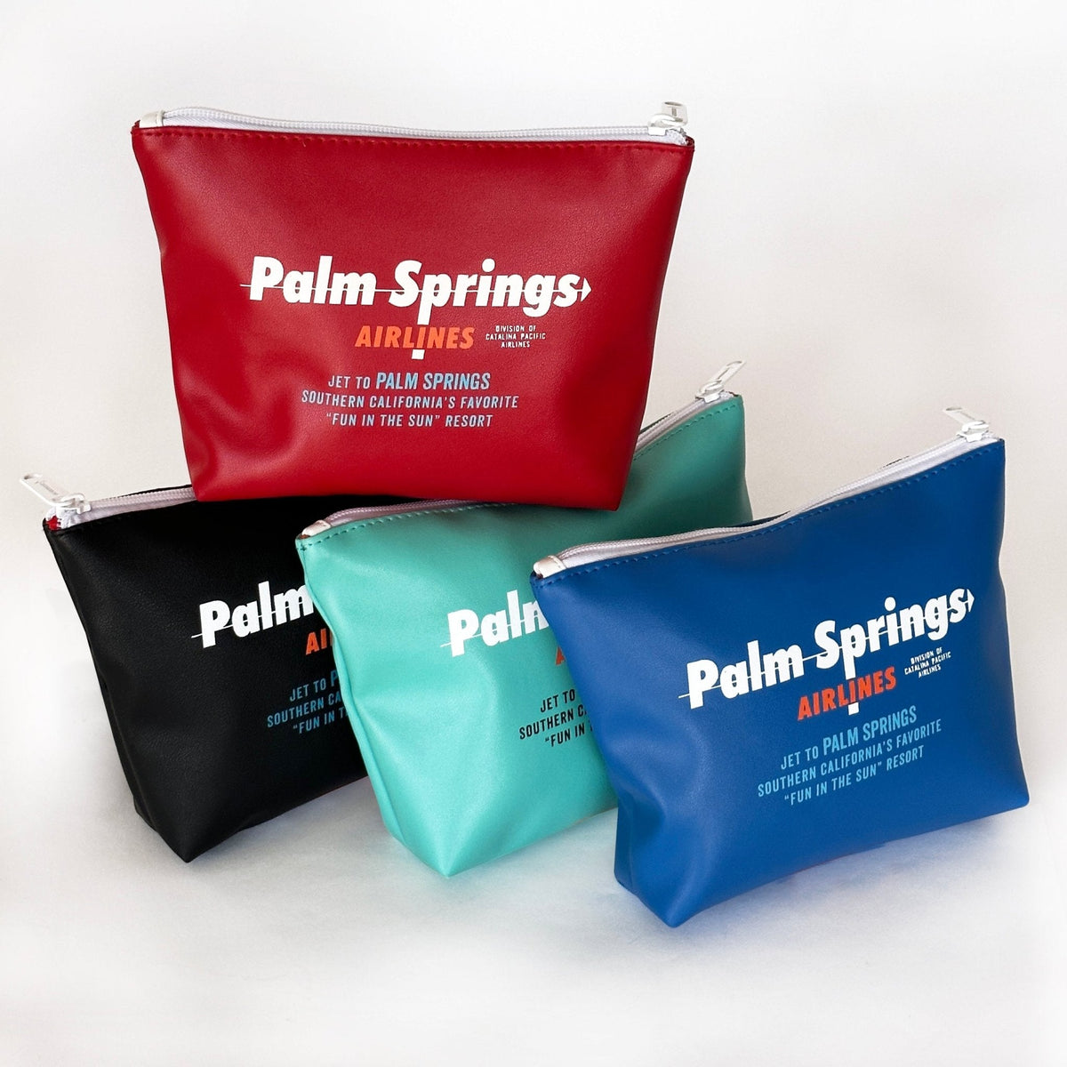 Palm Springs Airlines Travel Pouch - Aqua