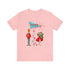 Retro Holiday, Christmas Party, Mid Century Mod, Kitschy Christmas Tee Unisex T-Shirt Pink / S Mid Century Modern Gal