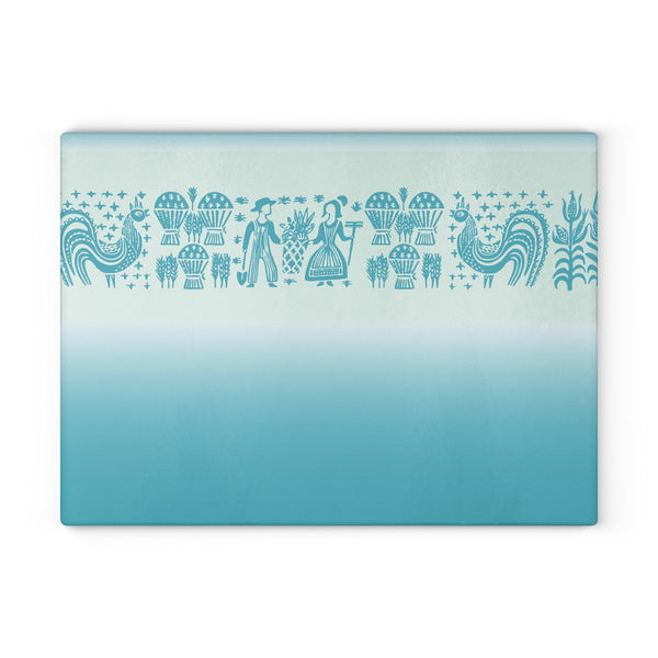Pyrex Buttermilk Pattern Blue Glass Cutting Board