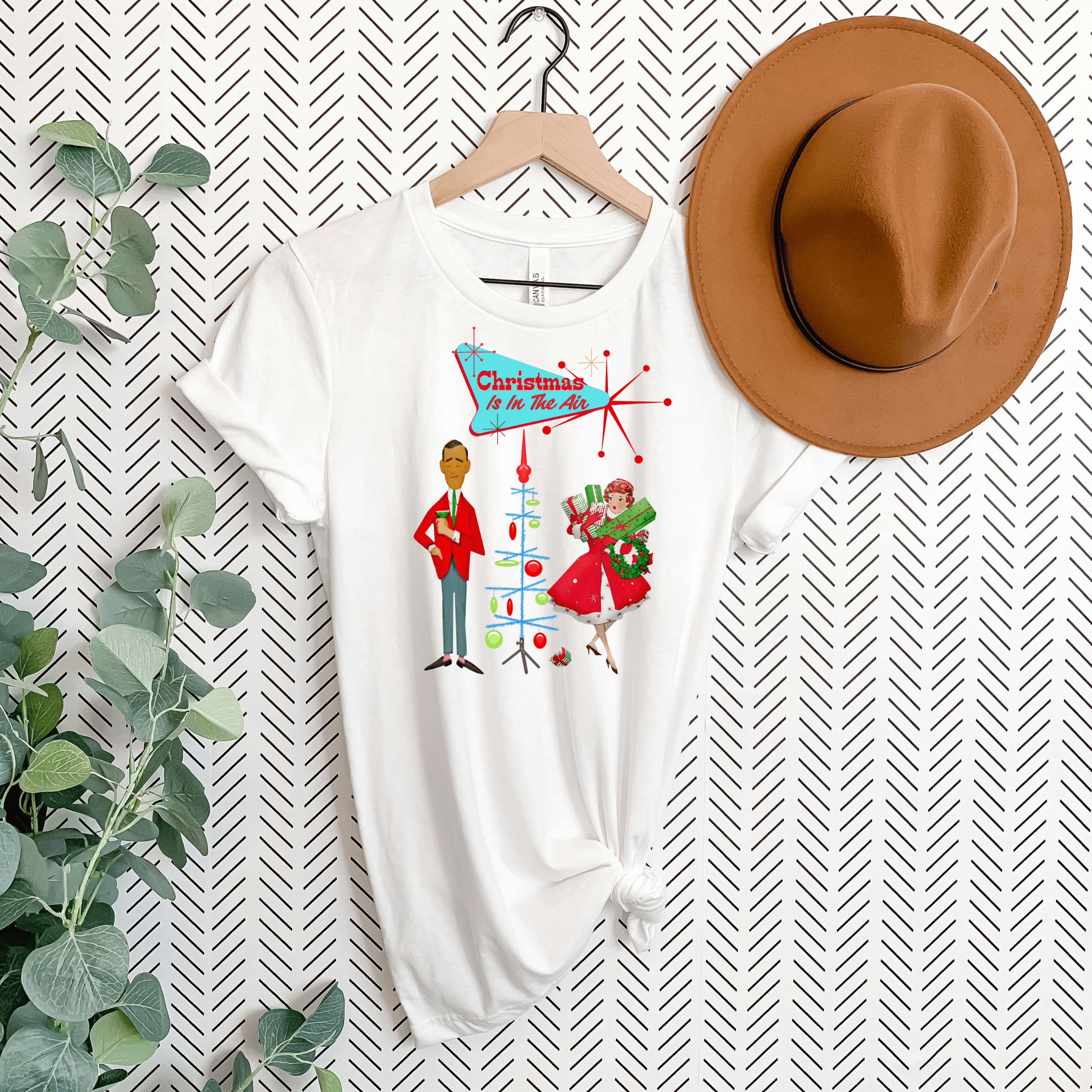 Retro Holiday, Christmas Party, Mid Century Mod, Kitschy Christmas Tee Unisex T-Shirt
