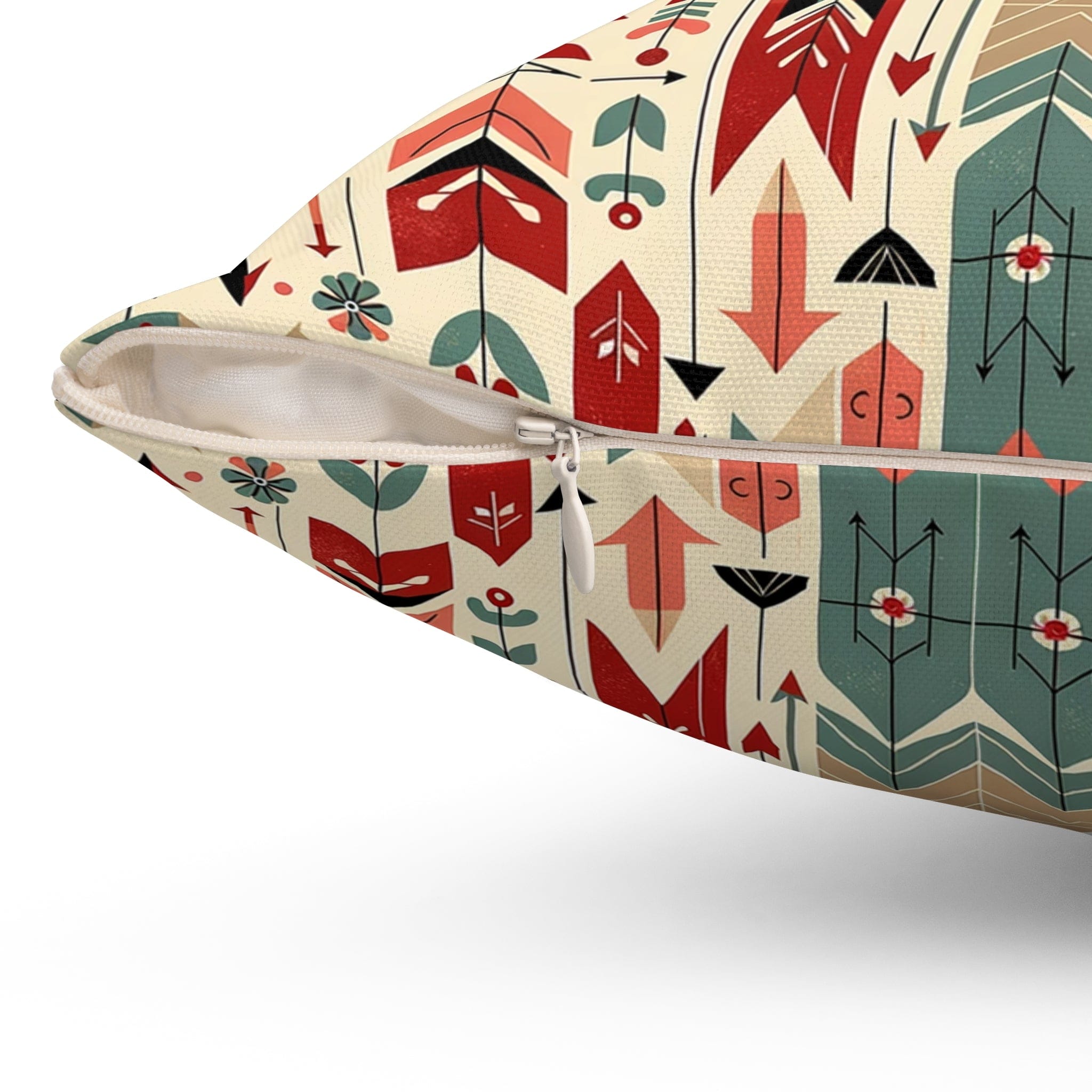 Scandinavian Folk Art Modern Danish Design, Mid Century Modern Pillow And Insert Home Decor