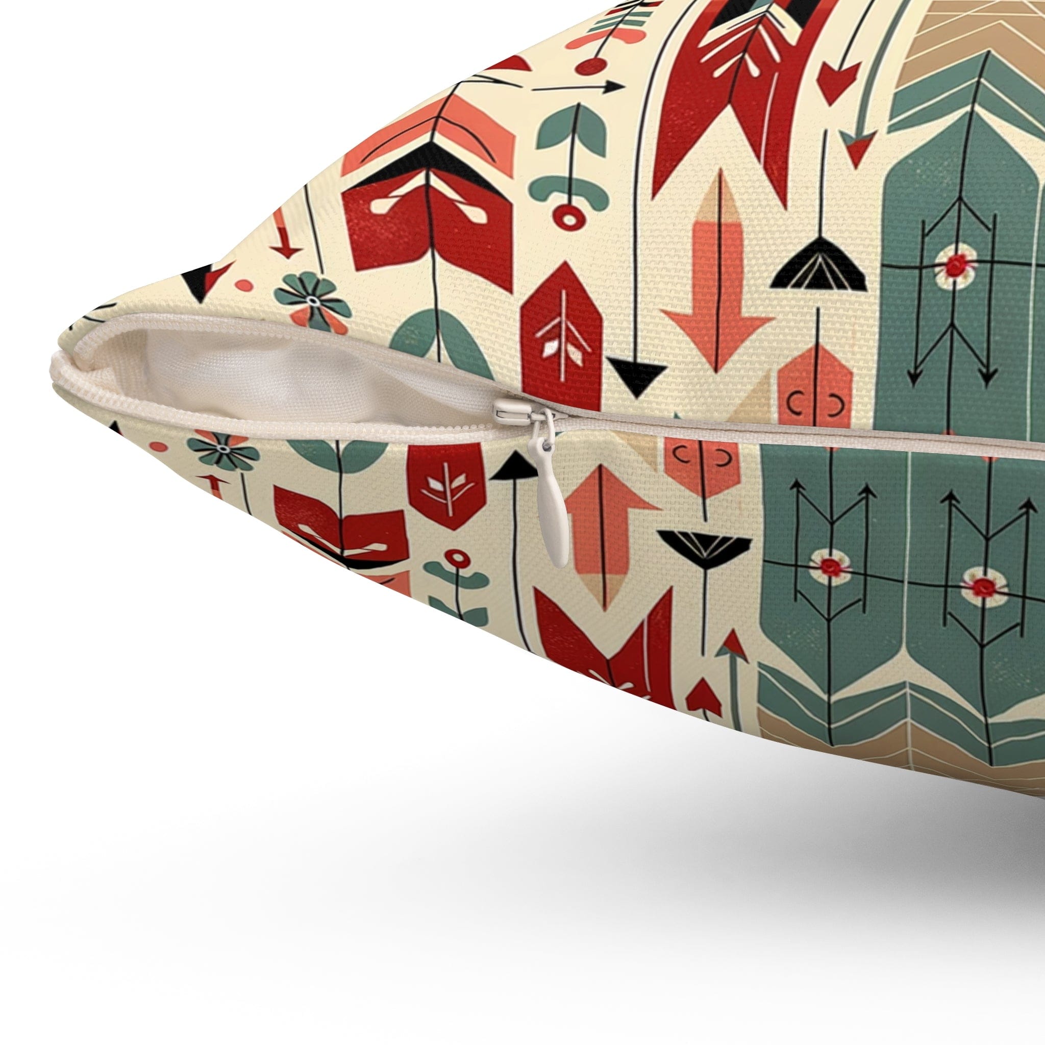 Scandinavian Folk Art Modern Danish Design, Mid Century Modern Pillow And Insert Home Decor