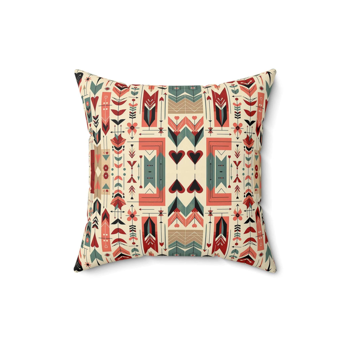 Scandinavian Folk Art Modern Danish Design, Mid Century Modern Pillow And Insert Home Decor