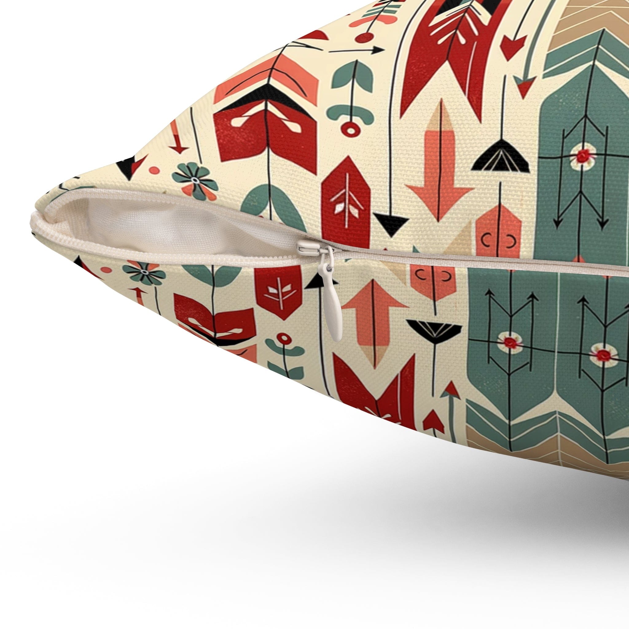 Scandinavian Folk Art Modern Danish Design, Mid Century Modern Pillow And Insert Home Decor