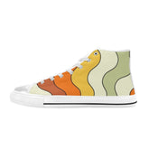 Retro Sneakers For Women And Teen Girls, Hipster High Tops US6 / Woman / Trippy Hippie Wave Aquila High Top Canvas Women& Mid Century Modern Gal