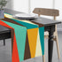 Mid Century Modern Abstract, Chocolate Brown, Teal Blue, Aqua, MCM Mid Mod Table Runner Home Decor White / 90&