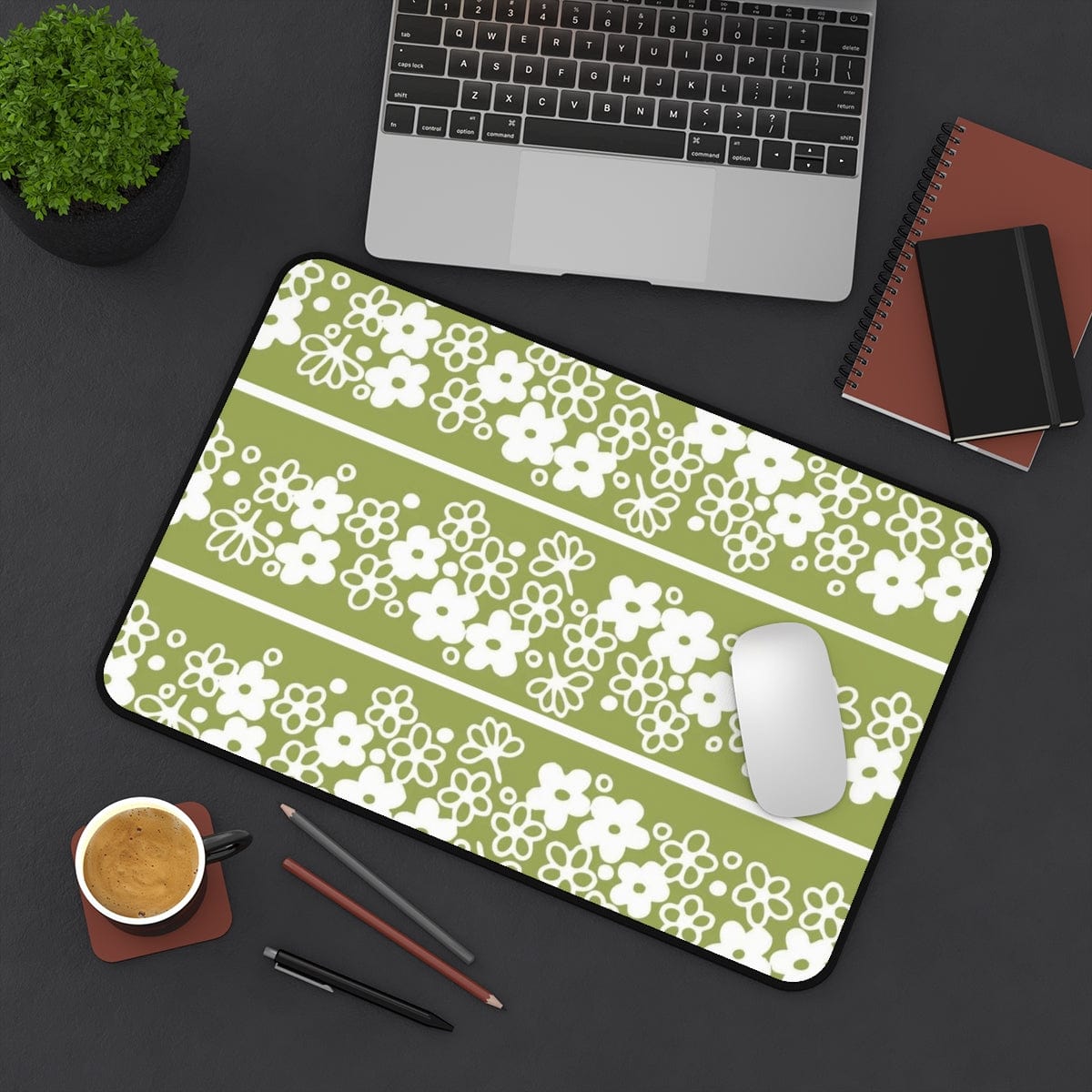 Retro Mod Daisy, Collectors, Spring Blossom Desk Mat Home Decor 12" × 18"