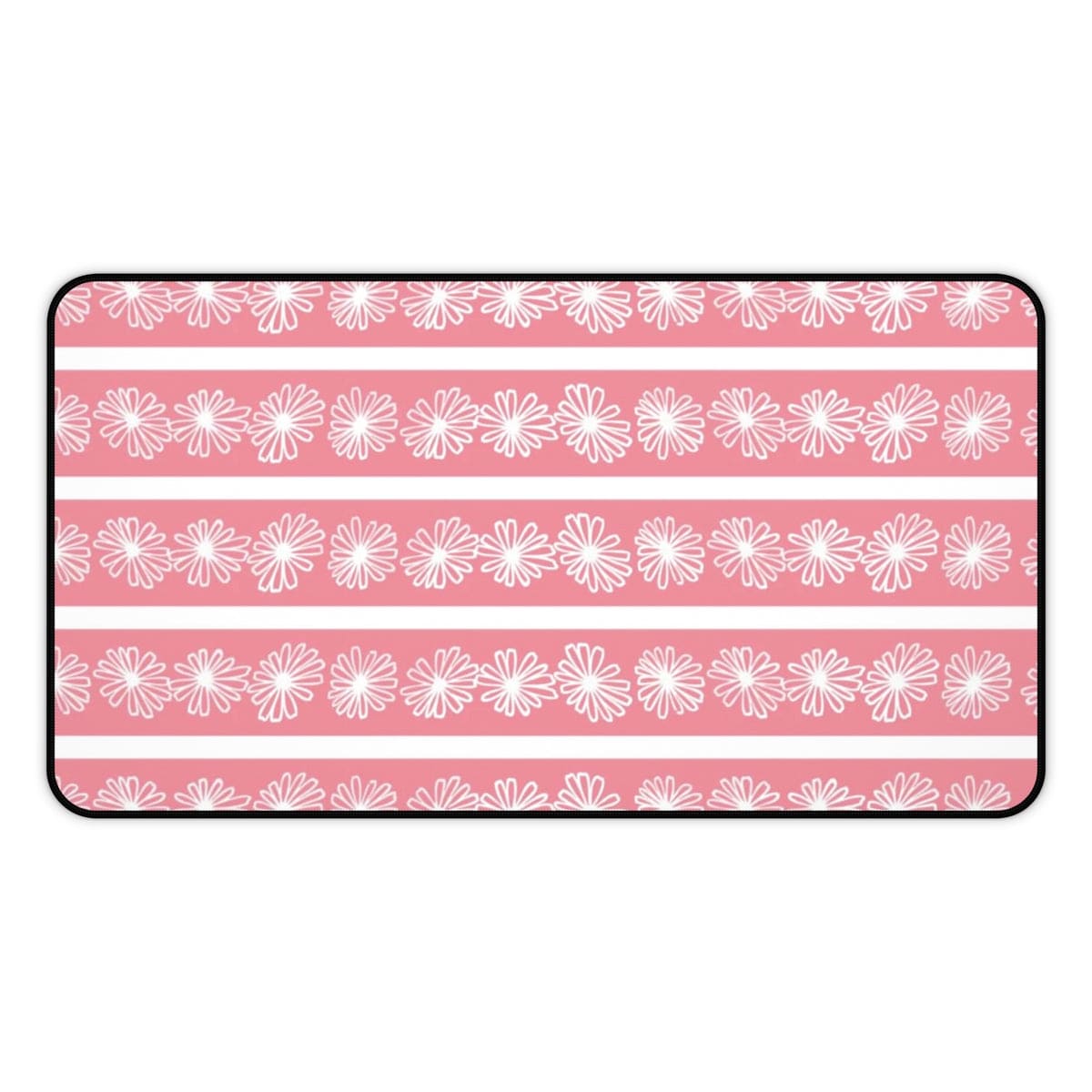 Mod Daisy, Retro Pink, Collectors Desk Mat Home Decor 12" × 22"