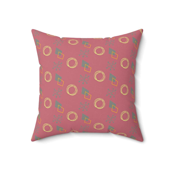 Mid Century Modern Pillow, Pale Purple, Mallow Flower, Abstract, Retro Groovy MCM Pillow And Insert