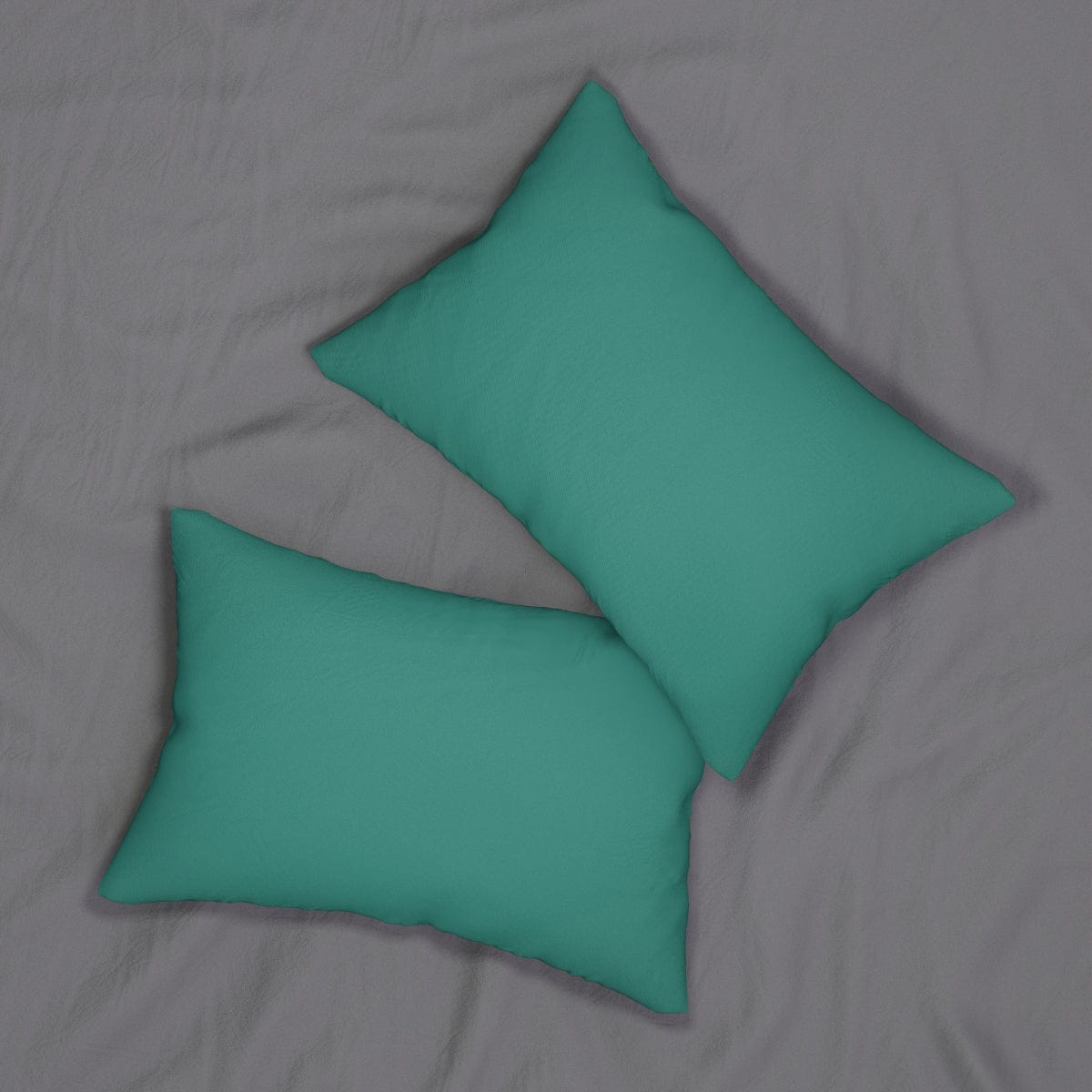 Dark Turquoise Retro Lumbar Pillow Home Decor 20" × 14"