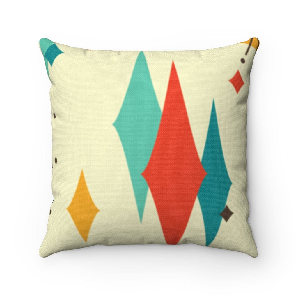 Mid Century Pillows Atomic Starburst Franciscan Design Retro MCM Home Decor Spun Polyester Square Pillow Home Decor 20" × 20"