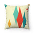Mid Century Pillows Atomic Starburst Franciscan Design Retro MCM Home Decor Spun Polyester Square Pillow Home Decor 20" × 20"